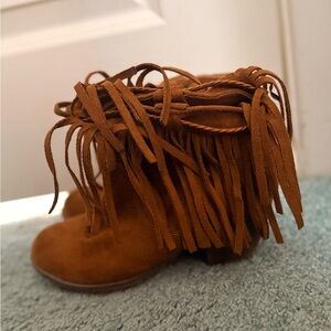 Fringe Suede Ankle Boots